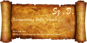 Szepessy Dániel névjegykártya