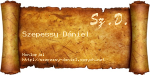 Szepessy Dániel névjegykártya